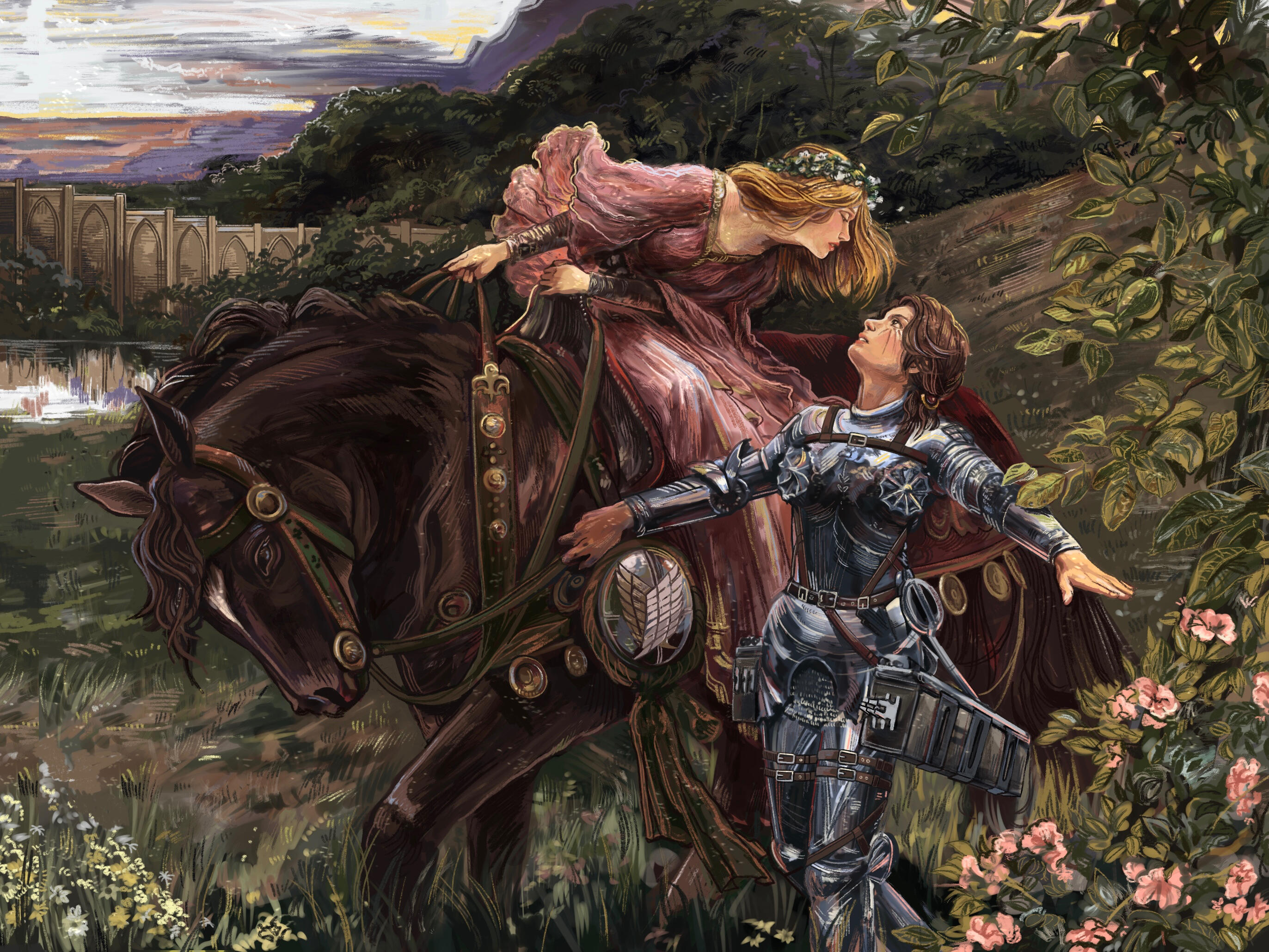 The Princess and the Knight - Attack on Titan Fanart, 2023